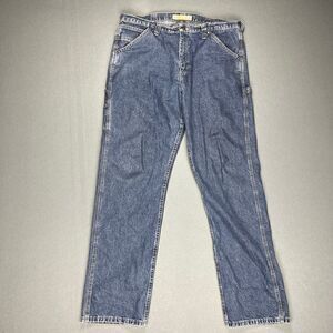 Lee Carpenter Jeans Mens 38x36 Baggy Y2k Skater Workwear Denim Loose Blue Cotton